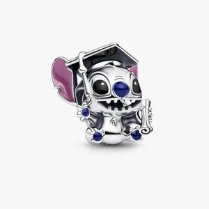 Authentic Pandora Disney Stitch Graduation Charm - NWOT